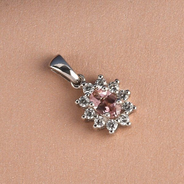 Rosa Turmalin und Zirkon-Anh&auml;nger image number 3