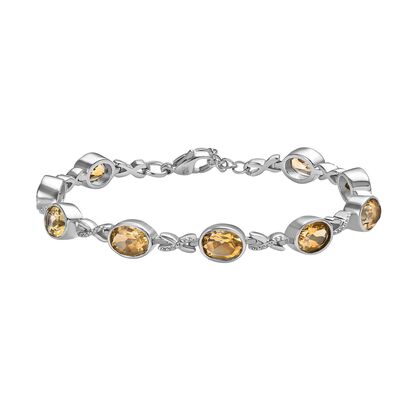 Citrin Armband ca. 18 cm Edelstahl ca. 11.47 ct