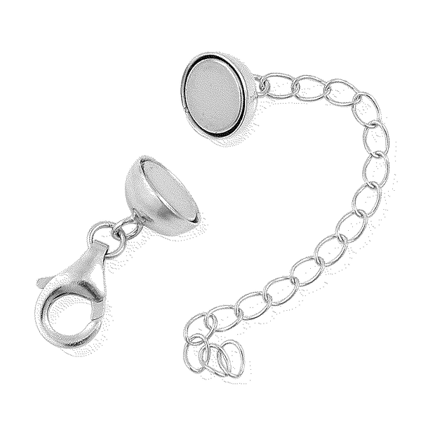 TOUCH und LOCK Magnetschlie&szlig;e mit Extender in rhodiniertem Silber image number 8