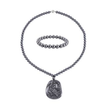 Terahertz Schmuckset, Tiger-Motiv - 295,70 ct.