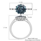 Blauer Diamant-Ring, 925 Silber platiniert  ca. 0,50 ct image number 5