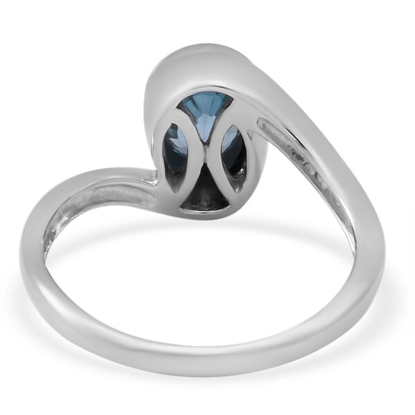 Kambodschanischer blauer Zirkon Bypass Ring 925 Silber platiniert  ca. 2,50 ct image number 4