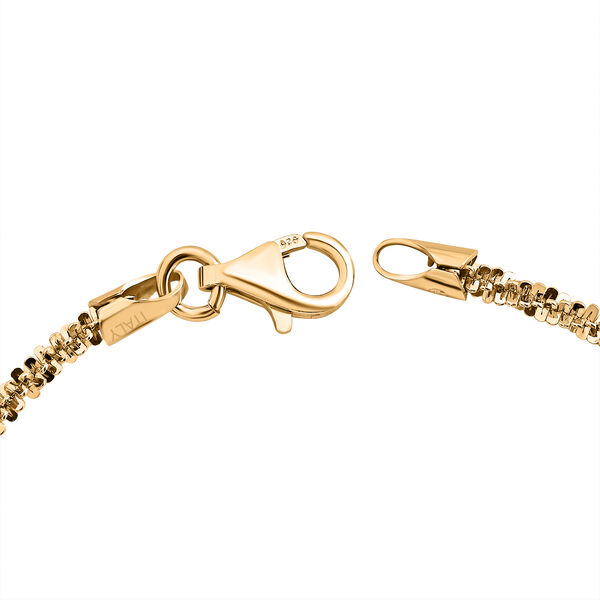 Diamantschliff Rockkette Armband 19cm in vergoldetem Silber image number 3