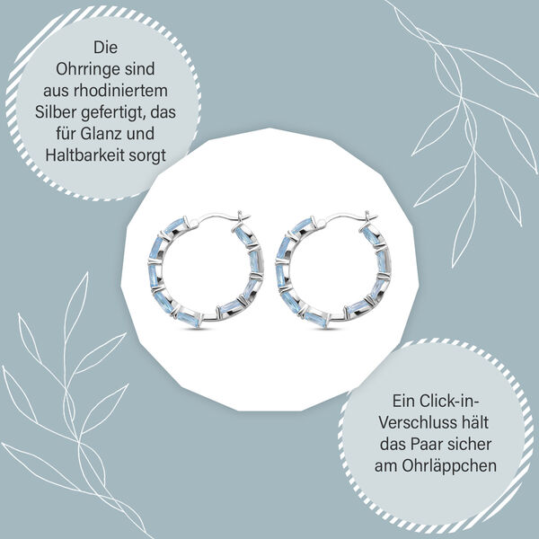 Infinity blaue Topas-Inside-Out-Creolen image number 9