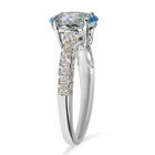 AAA Santa Maria Aquamarin und weißer Diamant-Ring, I1-I2 G-H, ca. 2,25 ct image number 1