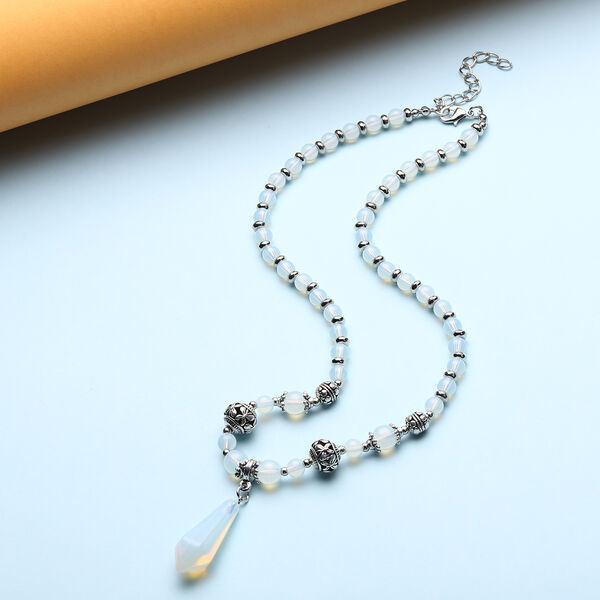 Opalith-Halskette in Silberton image number 1