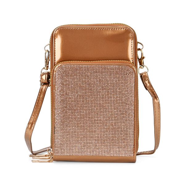 Elegante Umhängetasche mit RFID-Schutz, Bronze image number 0