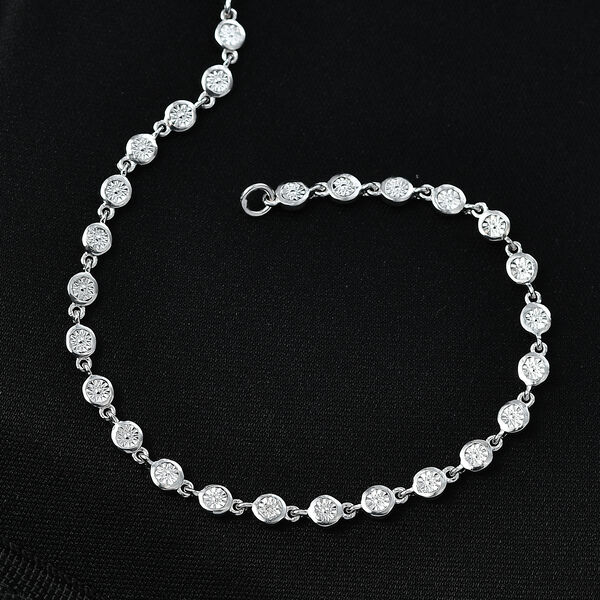 EVER TRUE Weißer Diamant Armband ca. 19 cm Nickelfreies Messing image number 1