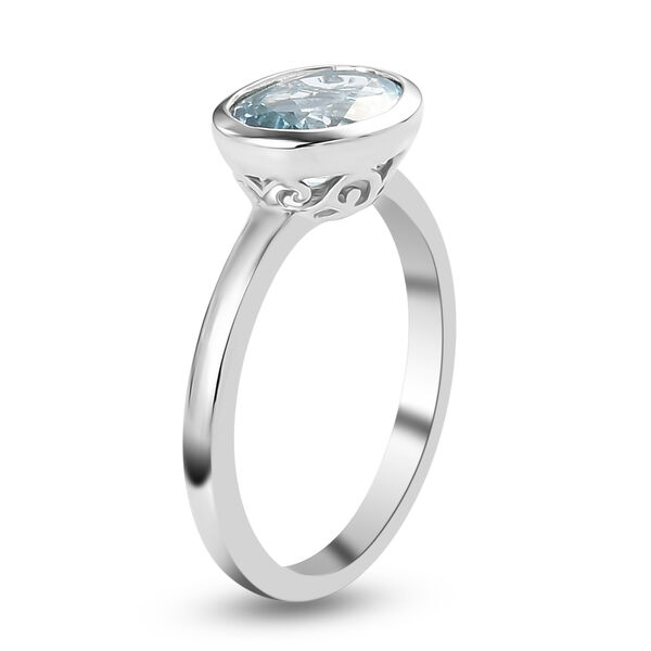 AAA Espirito Santo Aquamarin-Ring, 585 Wei&szlig;gold  ca. 1,73 ct image number 5