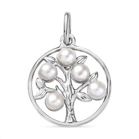 Süßwasser Perle Anhänger 925 Silber rhodiniert 2.21 ct Süßwasser Perle Anhänger 925 Silber rhodiniert 2.21 ct