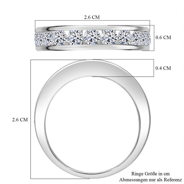LUXURIANT SGL zertifizierter VS-EF Labor Diamant Ring in 950 Platin - 2 ct. image number 4