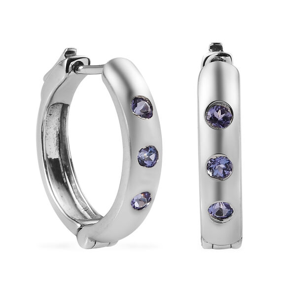 AA Tansanit Ohrringe 925 Silber platiniert ca. 0,50 ct image number 4