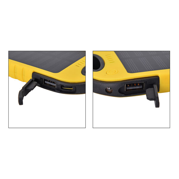 Homesmart Solar Powerbank mit LED-Licht, 14,3&times;7,5cm, Gelb image number 7