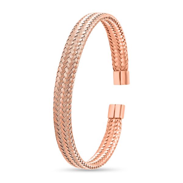 Flexibles Edelstahl Armreif, ca. 12,00g, rosévergoldet image number 4