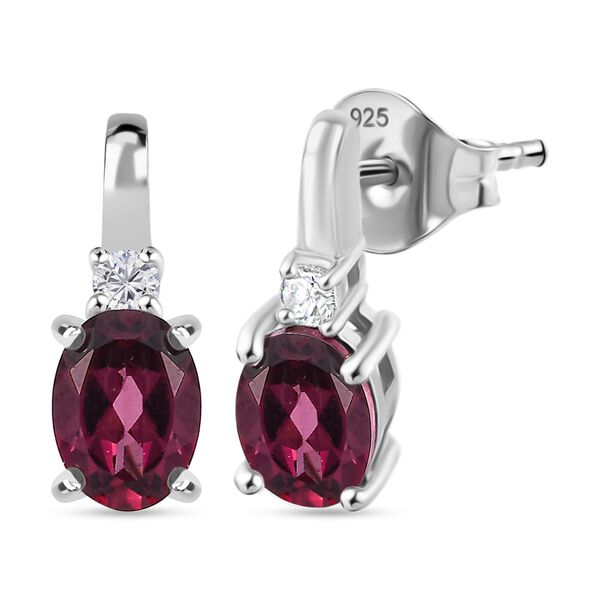 Rhodolith Granat Schmuckset 925 Silber rhodiniert,&nbsp;(Gr&ouml;&szlig;e 19.00), ca. 3.93 ct image number 9