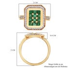 Kagem sambischer Smaragd und Zirkon-Ring, 925 Silber Gelbgold Vermeil  ca. 0,84 ct image number 6