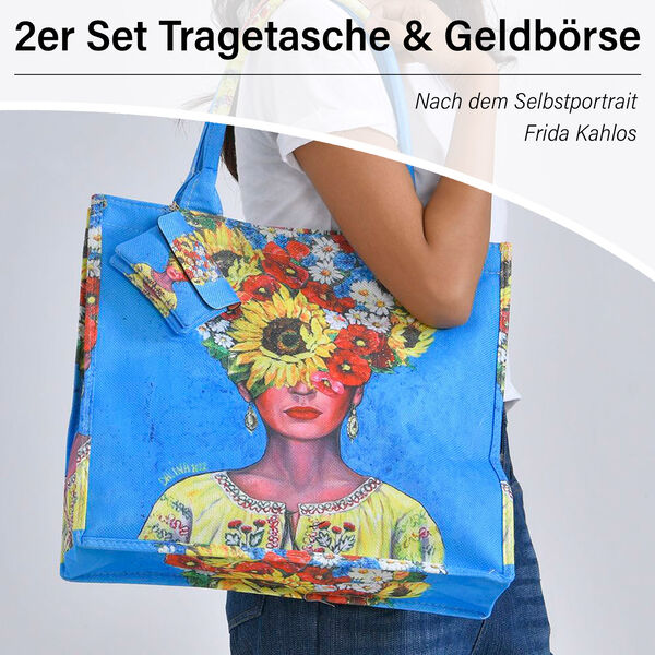 2er Set Shopper und Geldb&ouml;rse - Frida Kahlo image number 2