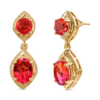 EVER TRUE Sunset Quarz Triplette Ohrringe Nickelfreies Messing ca. 6,22 ct.