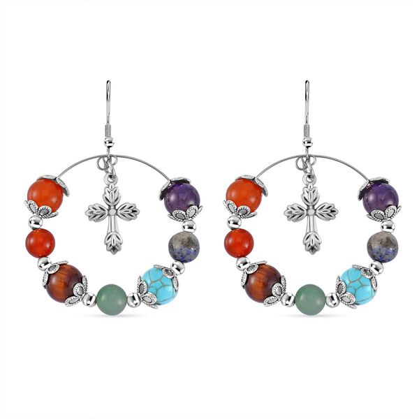 Mehrfarbig Edelsteine Schmuckset Reiner Edelstahl Schwarz oxidiert und Legierung Schwarz oxidiert ca. 540.00 ct image number 6