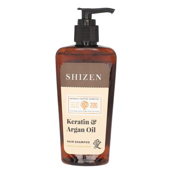 SHIZEN - Keratin und Argan&ouml;l Shampoo f&uuml;r gesundes und gl&auml;nzendes Haar (200ml), 100% Bio