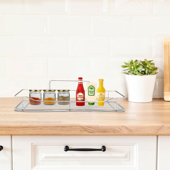 Selbstklebendes K&uuml;chen-Gew&uuml;rzregal aus Edelstahl