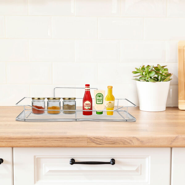 Selbstklebendes K&uuml;chen-Gew&uuml;rzregal aus Edelstahl image number 1