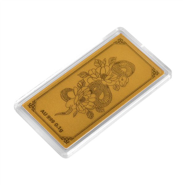 999er Gold-Barren mit Schlangen-Motiv image number 3