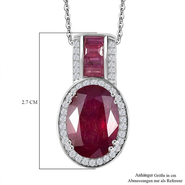 D'Joy AA Afrikanischer Rubin und Moissanit Anh&auml;nger mit 50cm Kette - 10 ct. image number 6