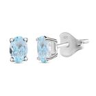 Himmelblaue Topas Ohrringe, 925 Silber ca. 1.82 ct