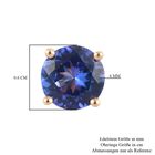 ILIANA AAA Tansanit-Ohrstecker, 750 Gelbgold ca. 1.50 ct image number 4