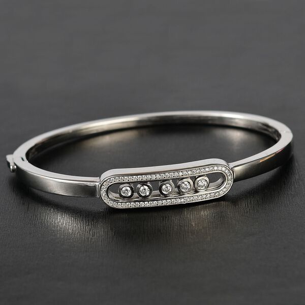 Moissanit Armreif, 19 cm - 0,80 ct. image number 2