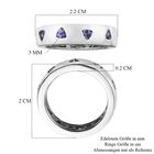 AA Tansanit Ring 925 Silber Platin-Überzug image number 5