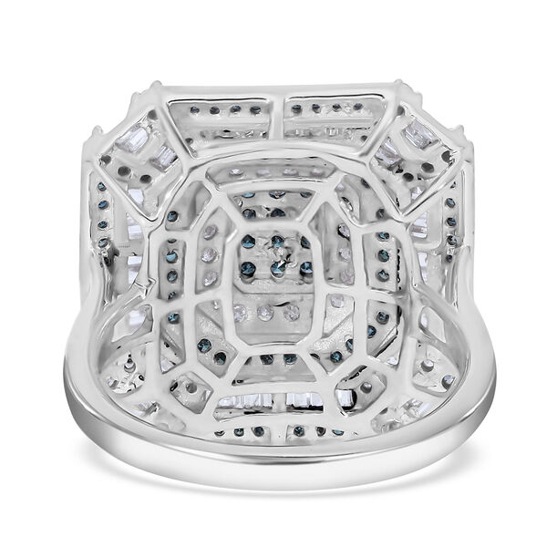 Wei&szlig;er und blauer Diamant-Ring - 1,50 ct. image number 2