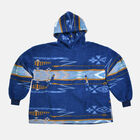 Wolkenweich Sherpa-Hoodie mit Ikat-Muster, Free Size
