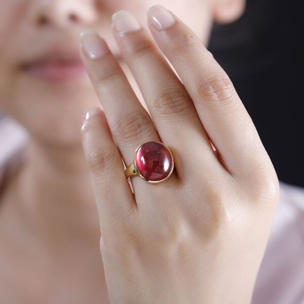 Labor Padparadscha-Saphir Ring - 16,57 ct. image number 10
