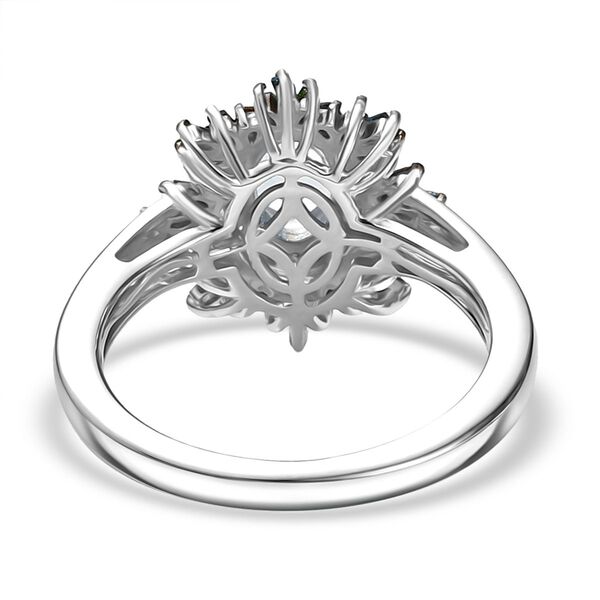 D'Joy AAA Premium Malagasy Mondstein und mehrfarbiger Diamant Ring und Anh&auml;nger mit 50cm Kette image number 5