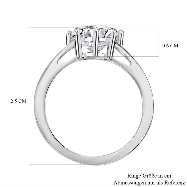 LUXURIANT SGL zertifizierter VS-EF Labor Oktillionschliff Diamant Ring in 950 Platin - 2 ct. image number 4