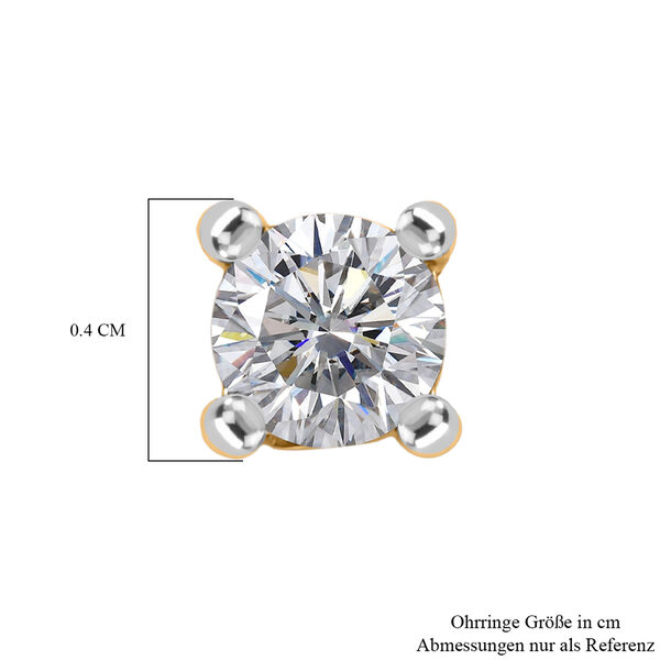D'Joy Moissanit Ohrringe 925 Silber vergoldet ca. 0.49 ct image number 4