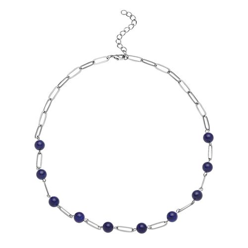 Lapislazuli-Halskette, 45 cm, Messing ca. 45,00 ct image number 0