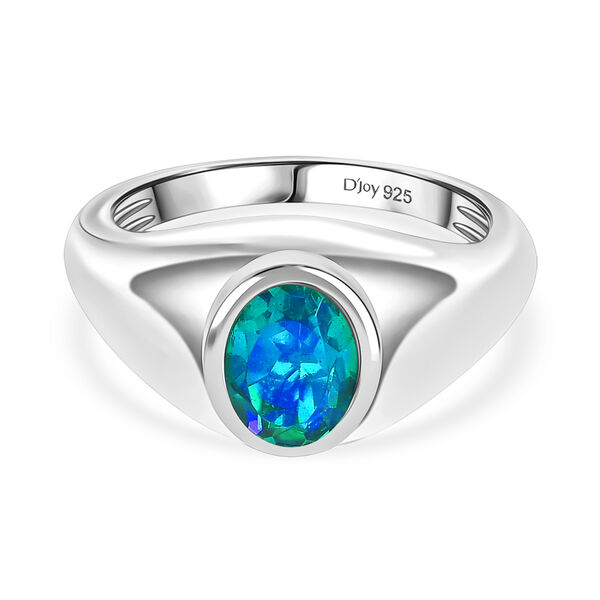 D'Joy Pfau Triplett Quarz Ring, 925 Silber platiniert - 1,40 ct.