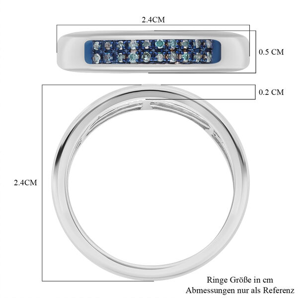 Blauer Diamant-Ring - 0,10 ct. image number 6