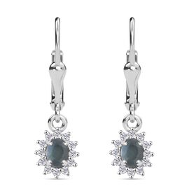 D’joy Alexandrit, Moissanit Ohrringe 925 Silber rhodiniert ca. 0,56 ct.