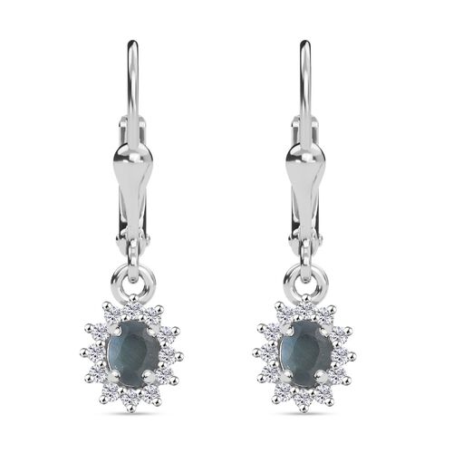 D’joy Alexandrit, Moissanit Ohrringe 925 Silber rhodiniert ca. 0,56 ct. image number 0