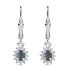 D’joy Alexandrit, Moissanit Ohrringe 925 Silber rhodiniert ca. 0,56 ct.