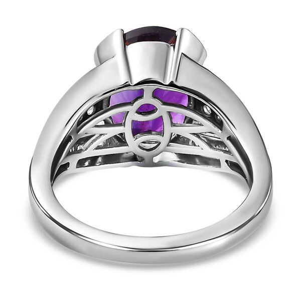 AAA Marokkanischer Amethyst und Zirkon-Ring - 4,99 ct. image number 6