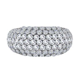 LUSTRO STELLA - Weißer Zirkonia Ring, 925 Silber rhodiniert (Größe 18.00) 5.42 ct