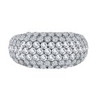 LUSTRO STELLA - Weißer Zirkonia Ring, 925 Silber rhodiniert (Größe 18.00) 5.42 ct