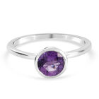 Afrikanischer Amethyst Solitär-Ring, 925 Silber  ca. 0,74 ct image number 0