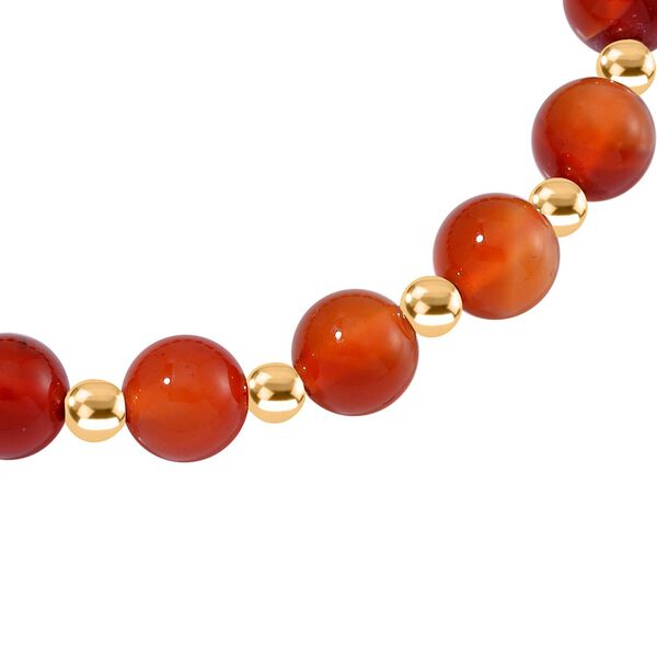 Roter Achat Armband ca. Flexibles cm Standard gelb vergoldet ca. 60.00 ct image number 3