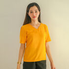 Frauen kurzes &Auml;rmel Top, Gr&ouml;&szlig;e 36, Gelb